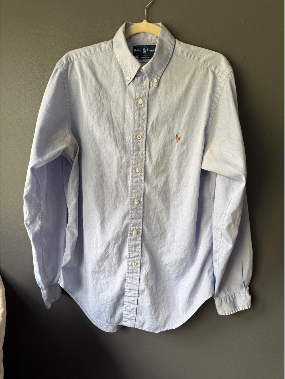 Ralph Lauren Classic Fit Light Blue Button-Down Shirt Size 15 1/2 32/33